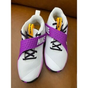 Nike Team Hustle D 12 GS 4.5Y White Purple Excellent Basketball Shoes HF6279-103
